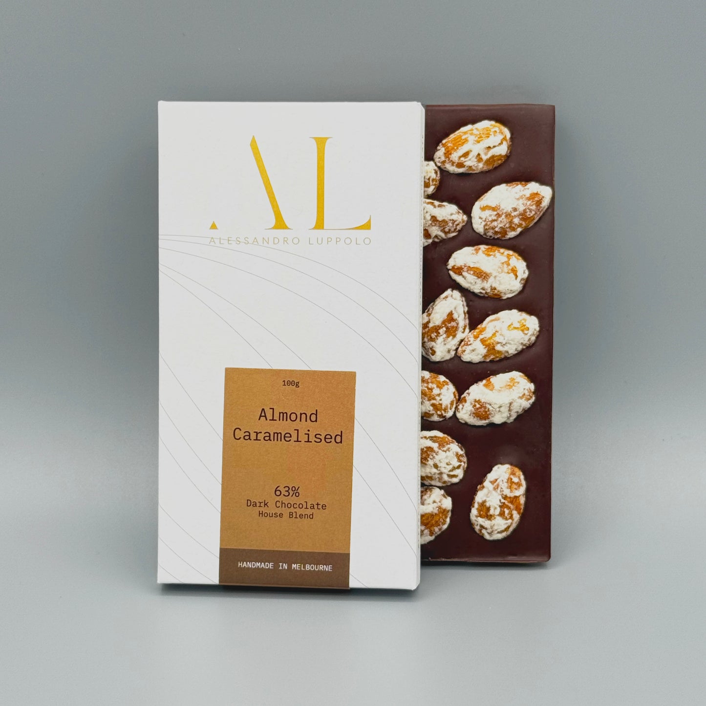 Almond Caramelised - 63% Dark Chocolate, House Blend